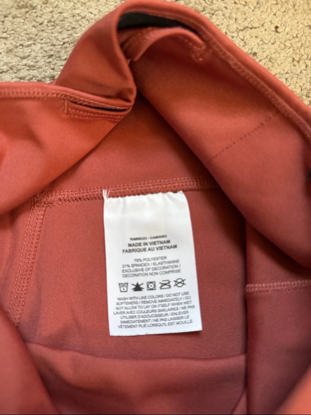 Nike Women's Burnt Orange High-Rise Bike Shorts - Picture 3 of 5